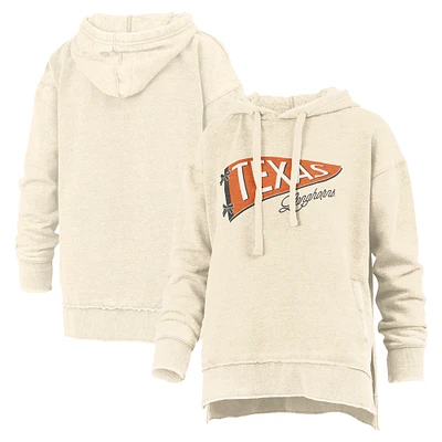 Women's Pressbox Cream Texas Longhorns Marni Pullover Hoodie