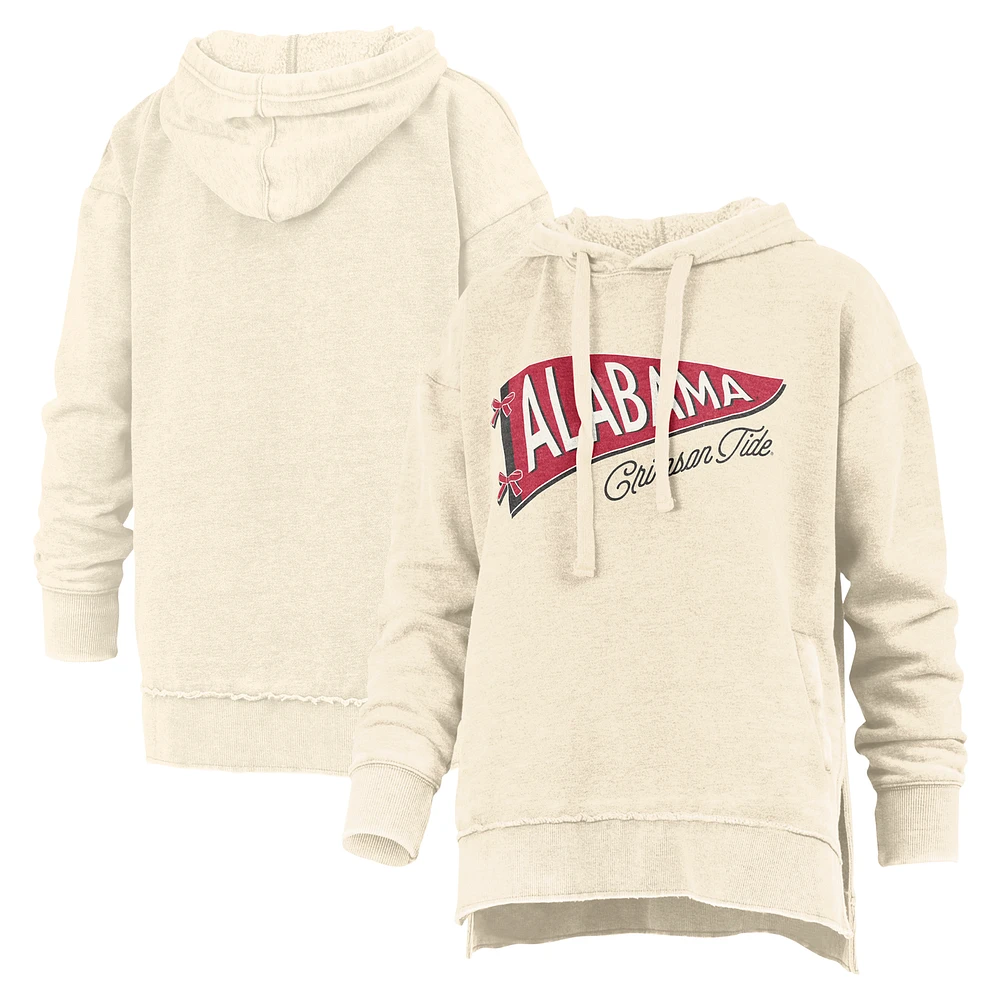 Women's Pressbox Cream Alabama Crimson Tide Marni Pullover Hoodie