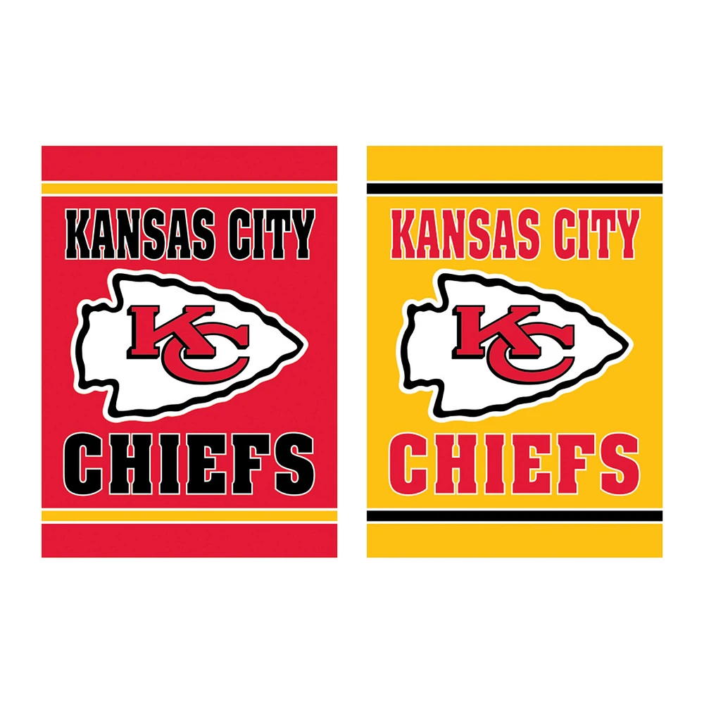 Kansas City Chiefs 12.5" x 18" Double-Sided Embossed Suede Garden Flag