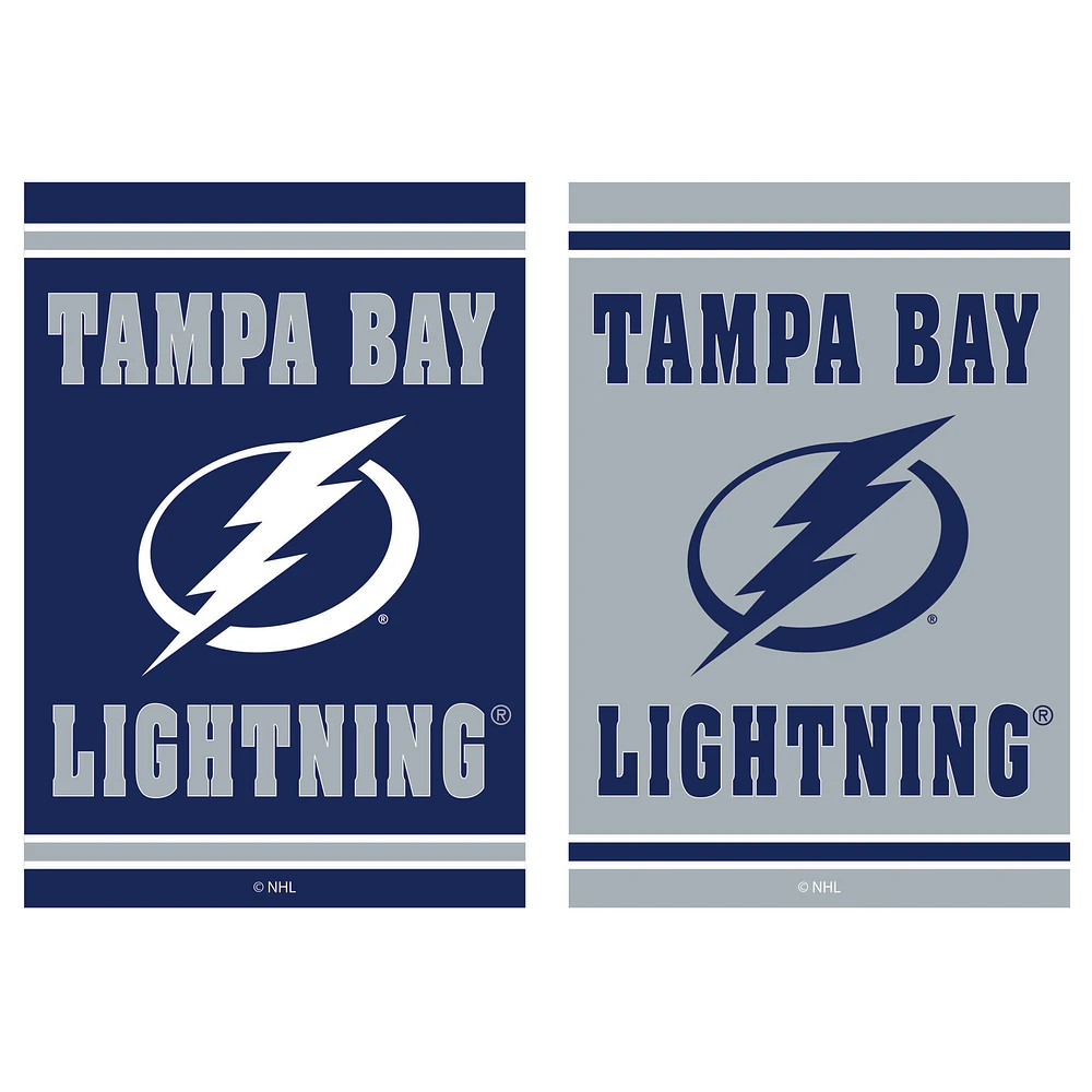Tampa Bay Lightning 12.5" x 18" Double-Sided Embossed Suede Garden Flag