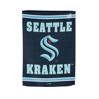 Seattle Kraken 12.5" x 18" Double-Sided Embossed Suede Garden Flag