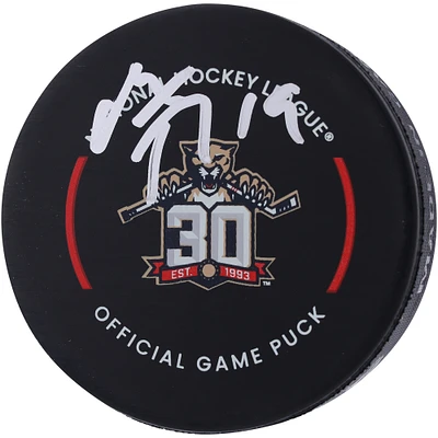 Matthew Tkachuk Florida Panthers Autographed 30th Anniversary Official Game Puck