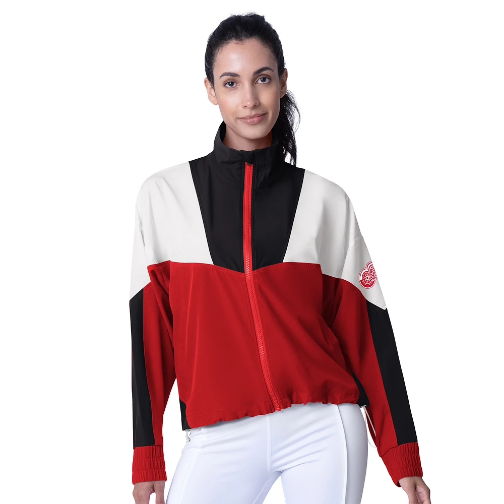 Women's MSX by Michael Strahan Red/Black Detroit Red Wings Tessa Full-Zip Jacket
