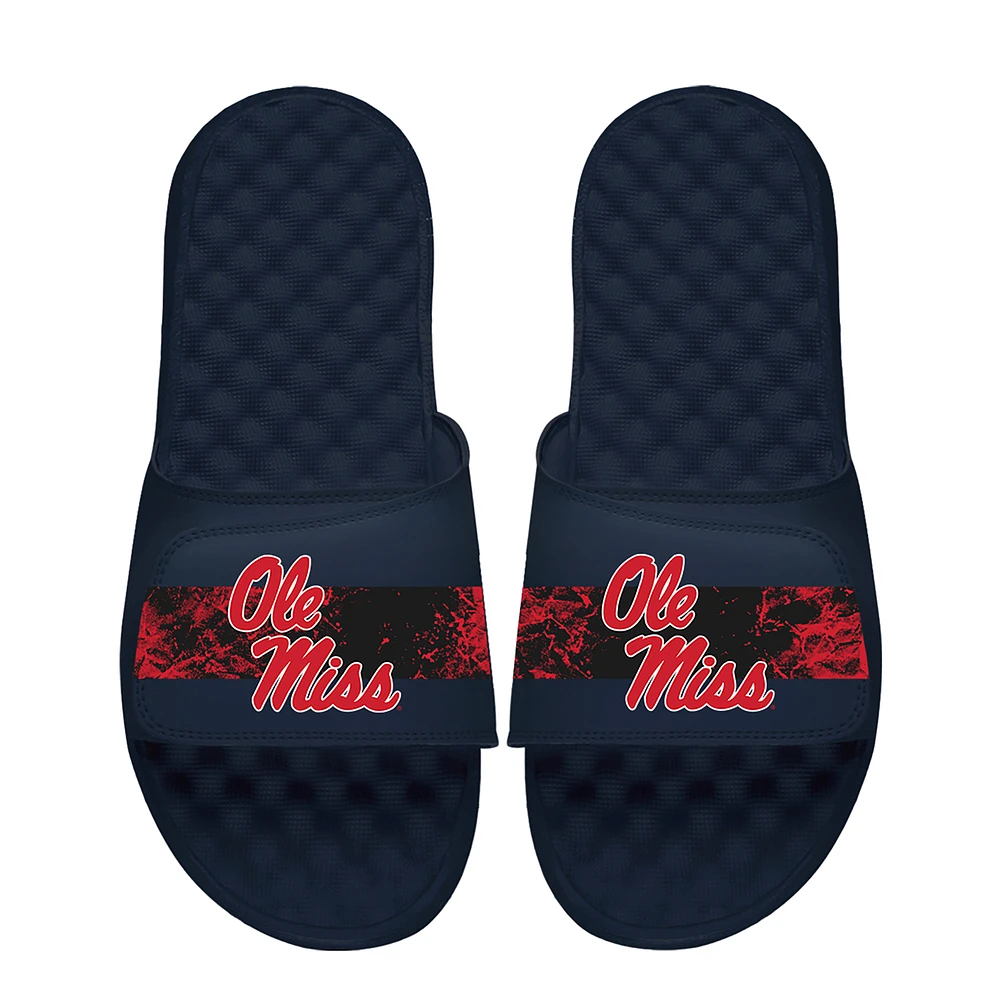 Men's ISlide Navy Ole Miss Rebels Distressed Slide Sandals