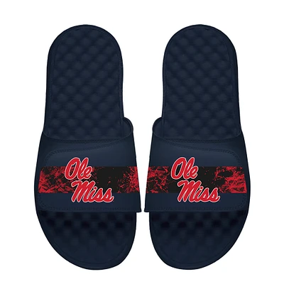 Men's ISlide Navy Ole Miss Rebels Distressed Slide Sandals