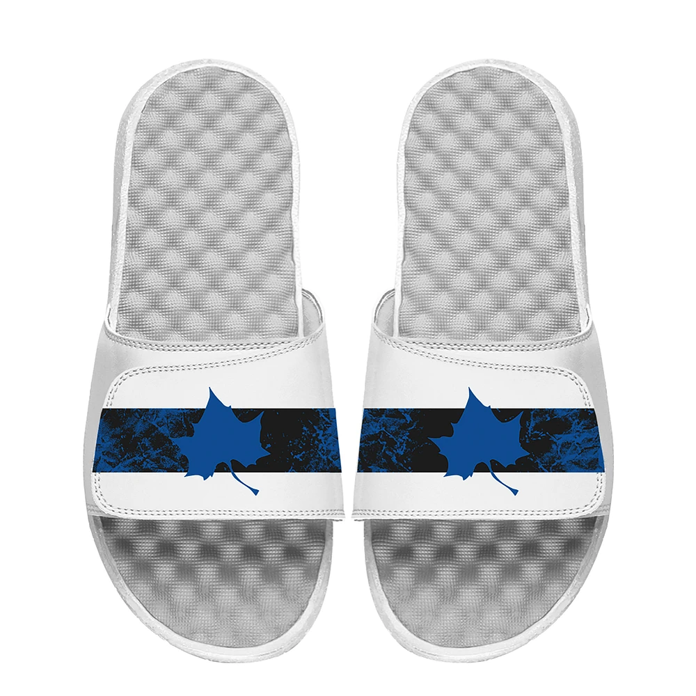 Men's ISlide White Indiana State Sycamores Distressed Slide Sandals