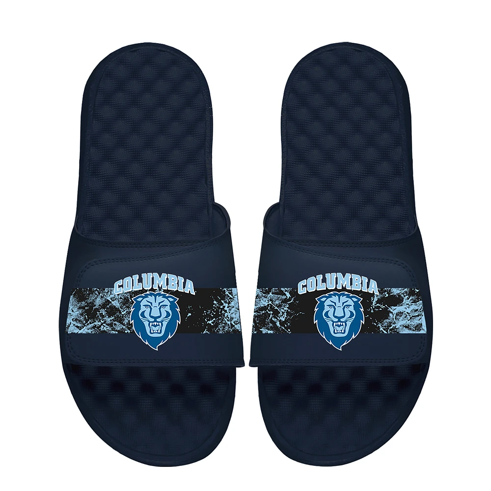 Men's ISlide Navy Columbia University Distressed Slide Sandals