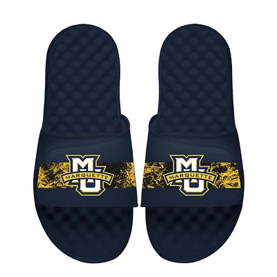 Men's ISlide Navy Marquette Golden Eagles Distressed Slide Sandals