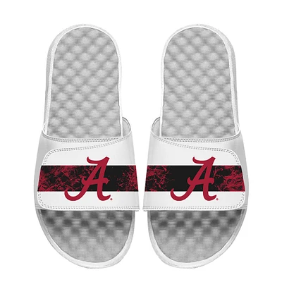 Men's ISlide White Alabama Crimson Tide Distressed Slide Sandals