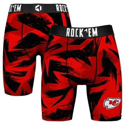 Men's Rock Em Socks Red Kansas City Chiefs Game Paint Boxer Briefs