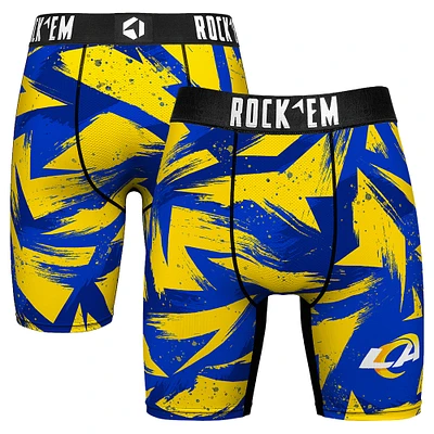Men's Rock Em Socks  Royal Los Angeles Rams Game Paint Boxer Briefs