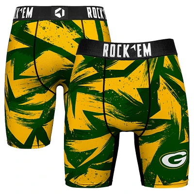 Men's Rock Em Socks  Green Bay Packers Game Paint Boxer Briefs