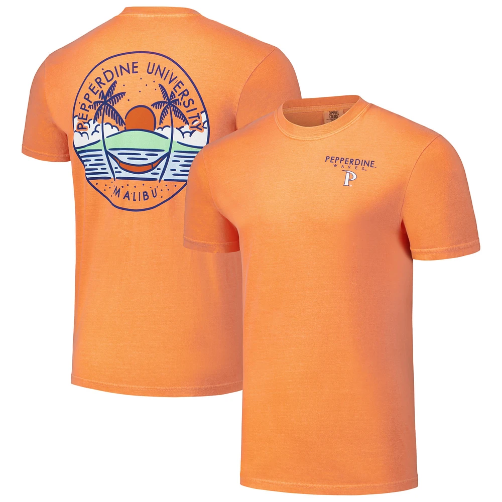Unisex Orange Pepperdine Waves Scenic Comfort Colors T-Shirt