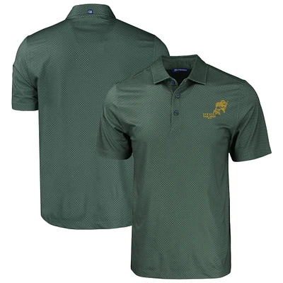 Men's Cutter & Buck Green NDSU Bison Vintage Pike Eco Tonal Geo Print Polo