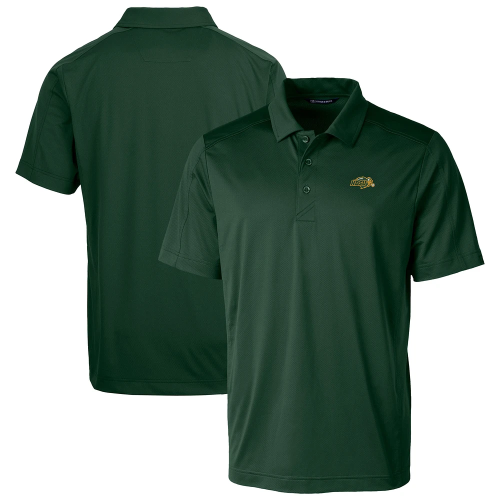 Men's Cutter & Buck NDSU Bison Prospect Eco Textured Stretch Recycled DryTec Polo
