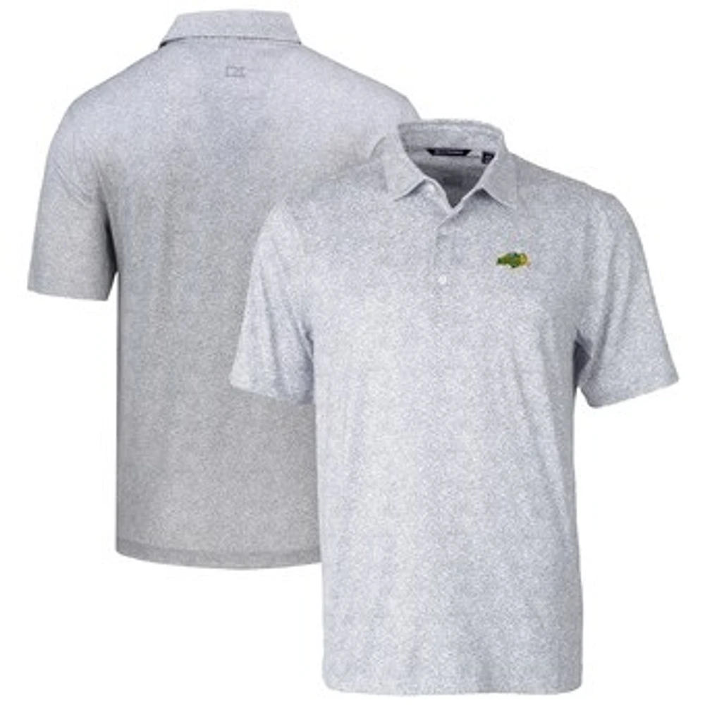 Men's Cutter & Buck Gray NDSU Bison Pike Constellation Print Stretch DryTec Polo