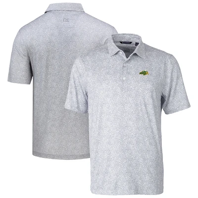 Men's Cutter & Buck Gray NDSU Bison Pike Constellation Print Stretch DryTec Polo