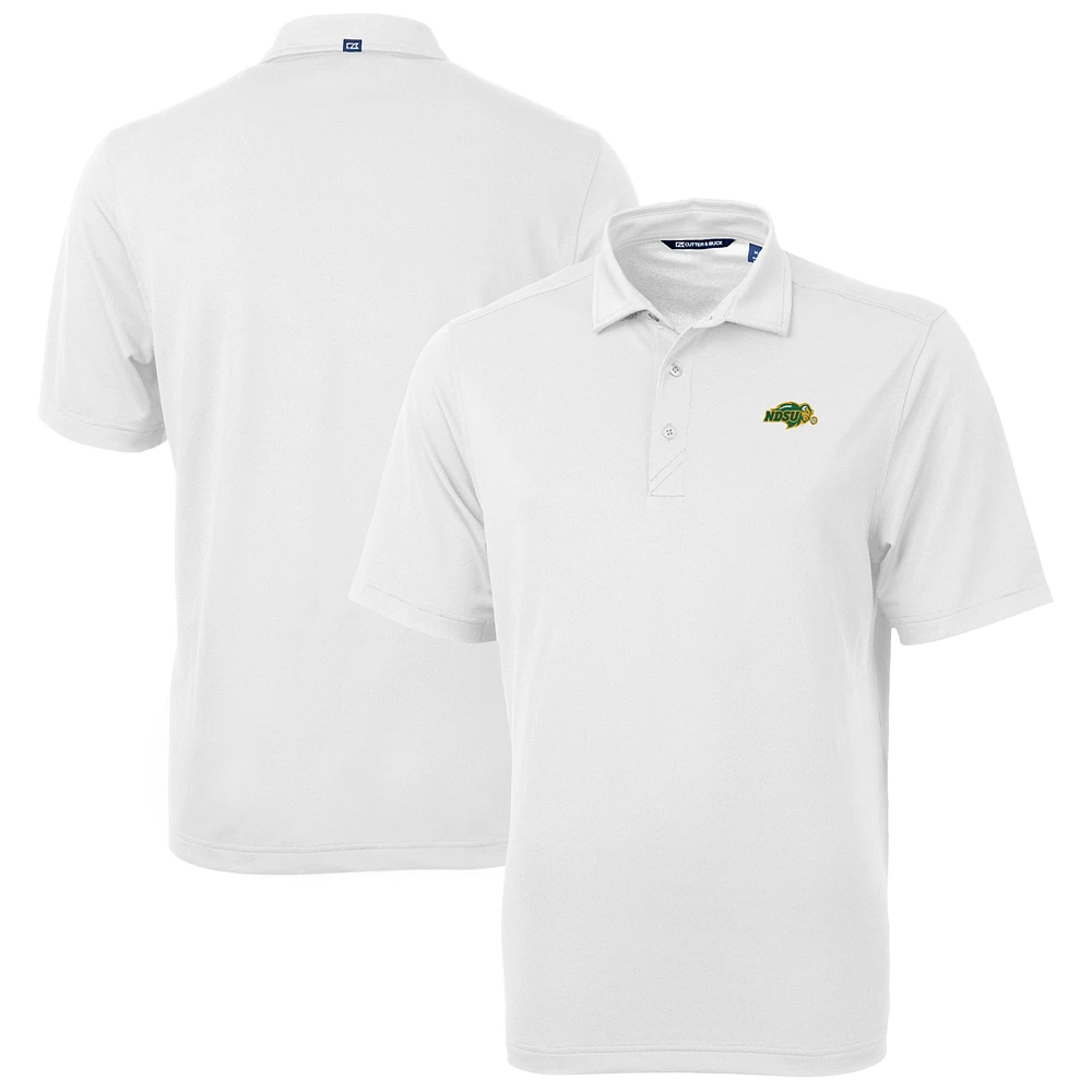 Men's Cutter & Buck White NDSU Bison DryTec Virtue Pique Recycled Polo
