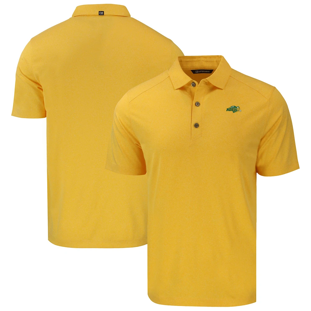 Men's Cutter & Buck Gold NDSU Bison Forge Eco Stretch Recycled Polo