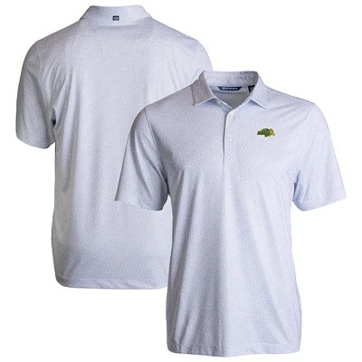 Men's Cutter & Buck White NDSU Bison Pike Eco Pebble Print Stretch Recycled Polo