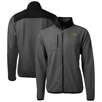 Men's Cutter & Buck Gray NDSU Bison Cascade Eco Sherpa Fleece Full-Zip Sweatshirt