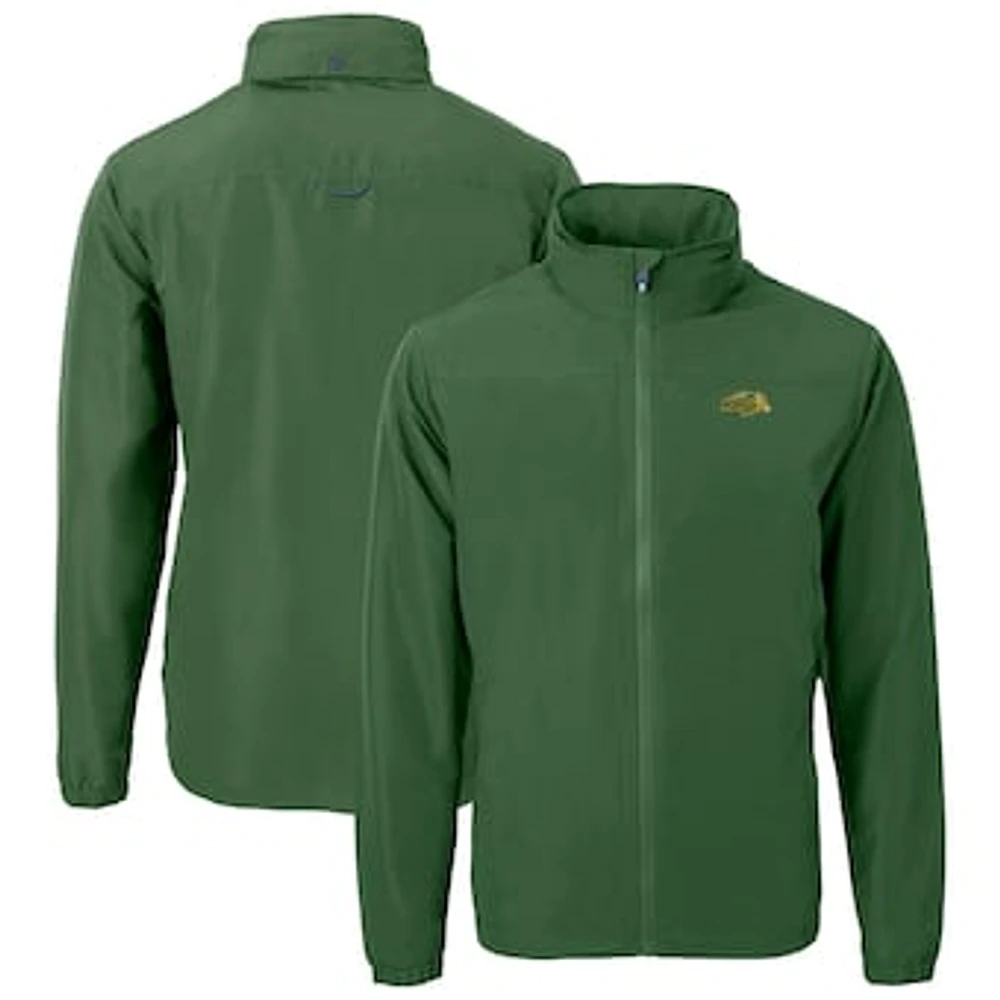 Men's Cutter & Buck Green NDSU Bison Charter Eco Recycled Full-Zip Hoodie Jacket