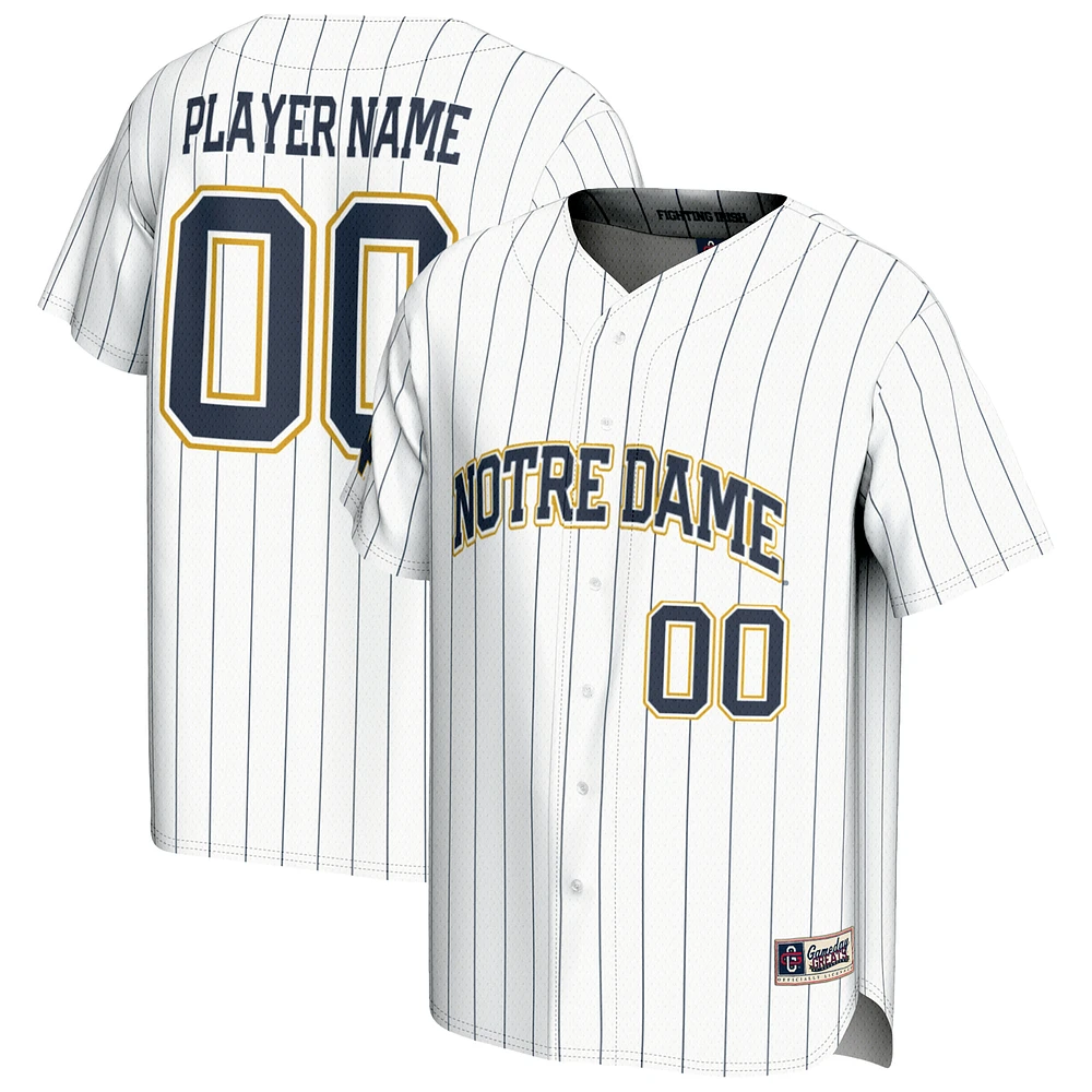 Youth GameDay Greats White Notre Dame Fighting Irish NIL Pick-A-Player Baseball Lightweight Jersey
