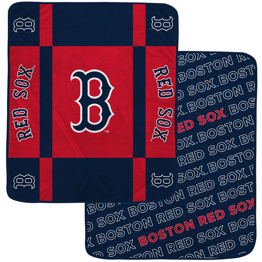 Pegasus Boston Red Sox 60” x 70” Reverse Block Double-Sided Ultra Cozy Blanket