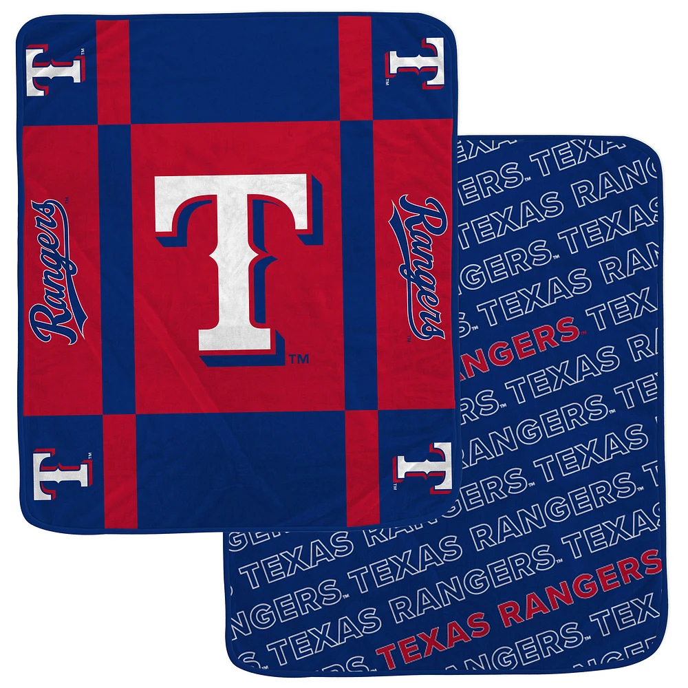 Pegasus Texas Rangers 60” x 70” Reverse Block Double-Sided Ultra Cozy Blanket