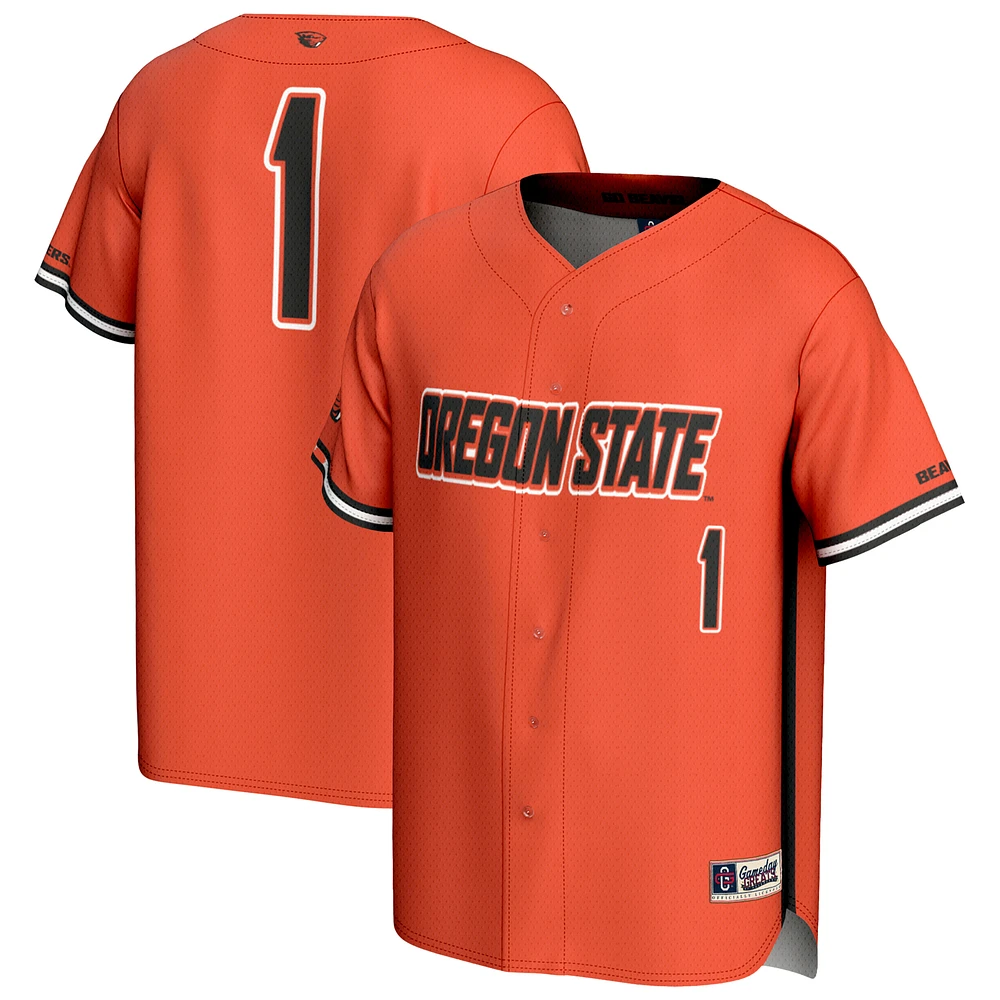 Men's GameDay Greats #1 Oregon State Beavers Lightweight Baseball Fashion Jersey