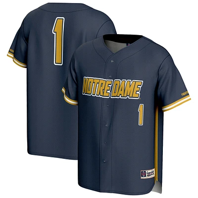 Youth GameDay Greats #1 Navy Notre Dame Fighting Irish Lightweight Baseball Fashion Jersey
