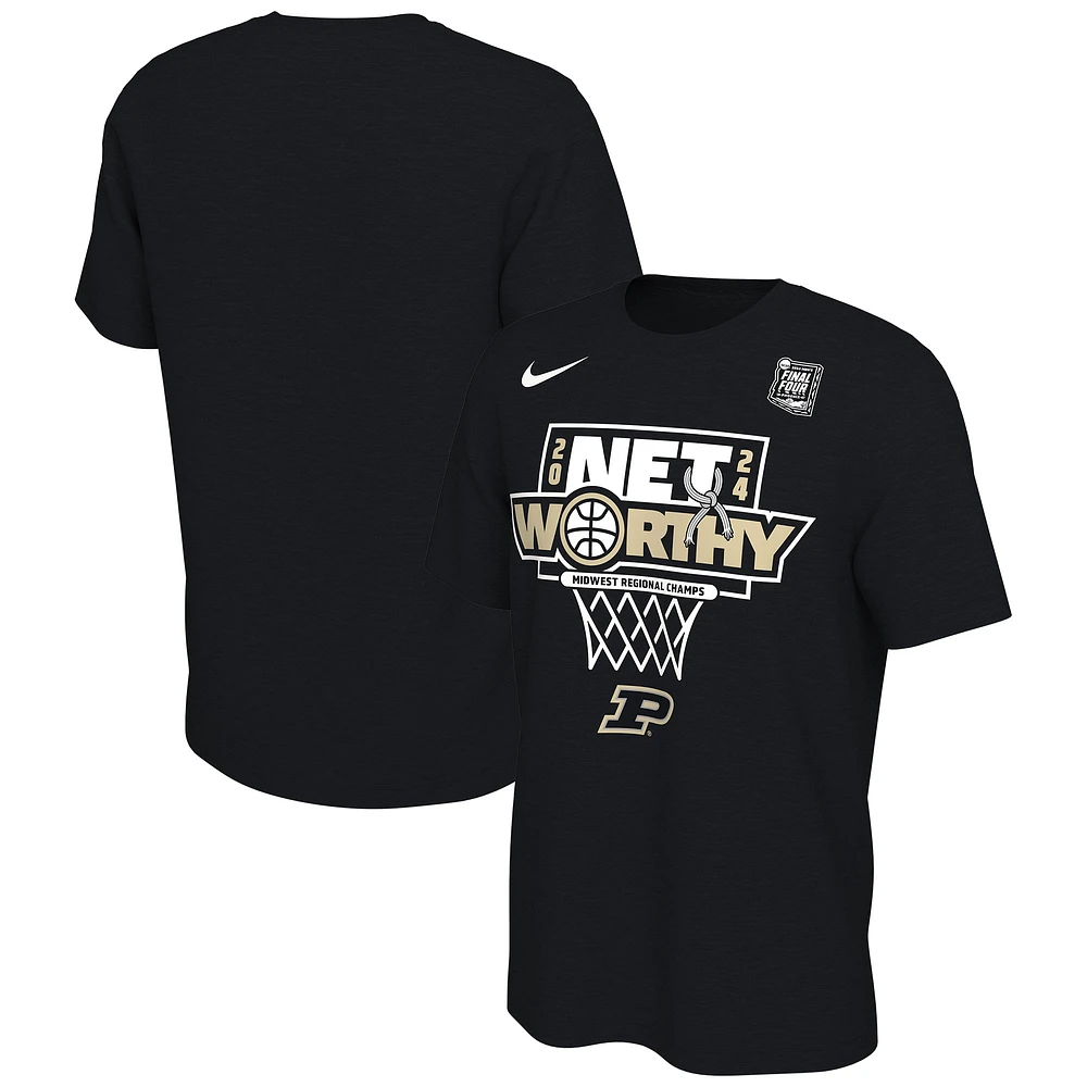 Unisex Nike Black Purdue Boilermakers 2024 NCAA Men's Basketball Tournament March Madness Final Four Locker Room T-Shirt