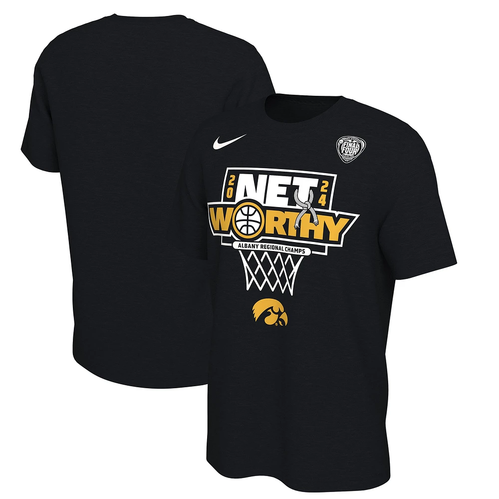Unisex Nike Black Iowa Hawkeyes 2024 NCAA Women's Basketball Tournament March Madness Final Four Locker Room T-Shirt