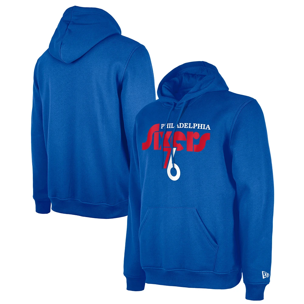 Men's New Era Royal Philadelphia 76ers 2024/25 City Edition Pullover Hoodie