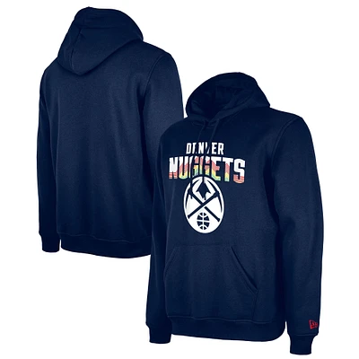 Men's New Era Navy Denver Nuggets 2024/25 City Edition Pullover Hoodie