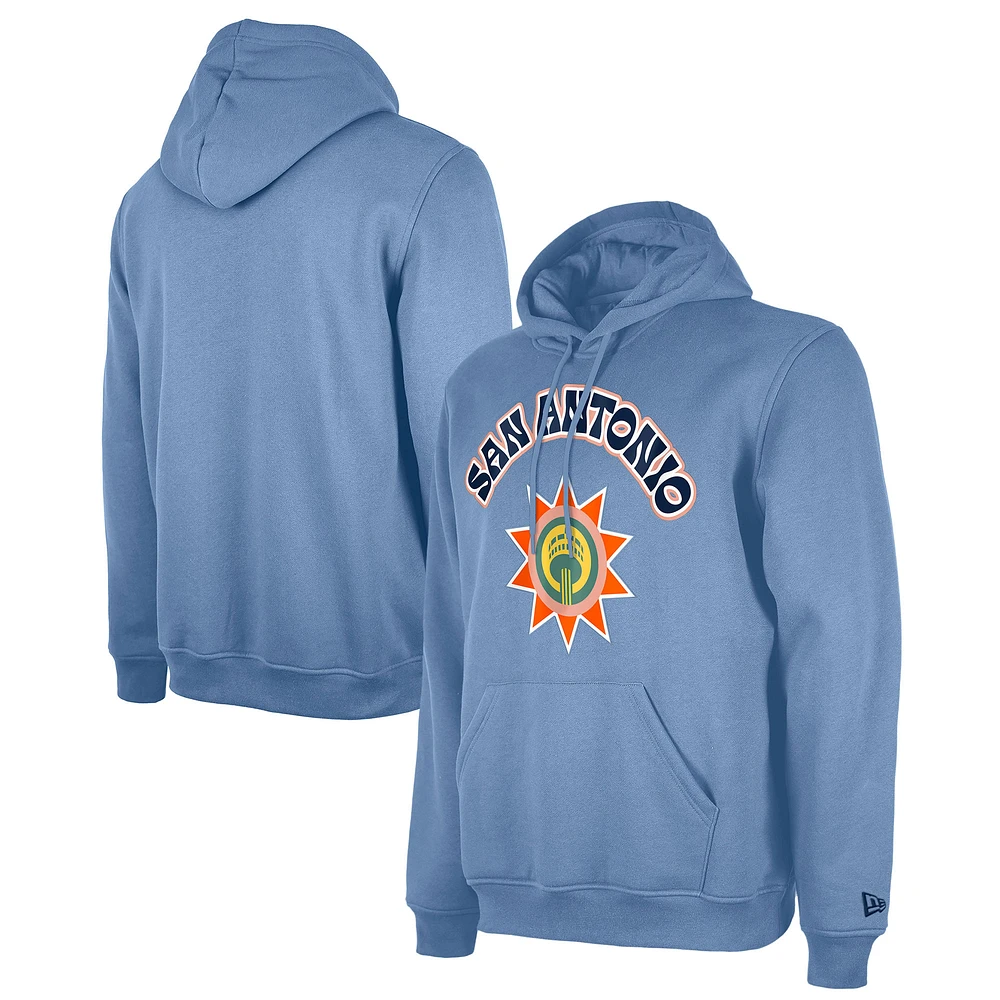Men's New Era Light Blue San Antonio Spurs 2024/25 City Edition Pullover Hoodie