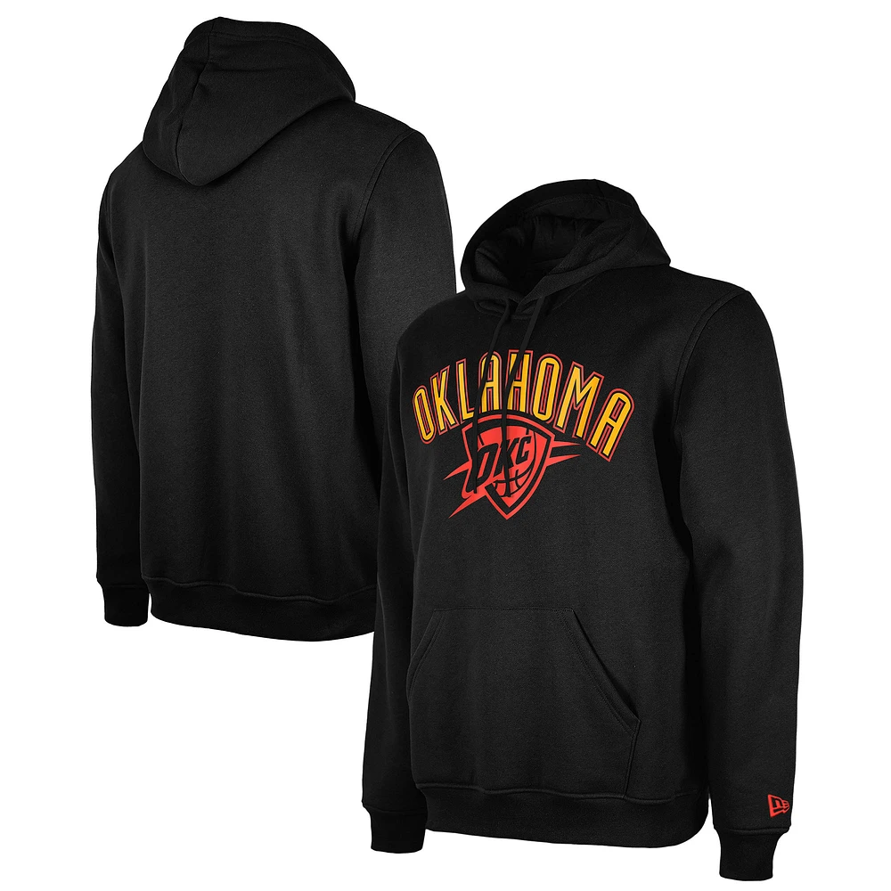 Men's New Era Black Oklahoma City Thunder 2024/25 Edition Pullover Hoodie