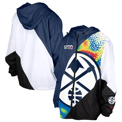 Men's New Era Navy Denver Nuggets 2024/25 City Edition Full-Zip Windbreaker Jacket