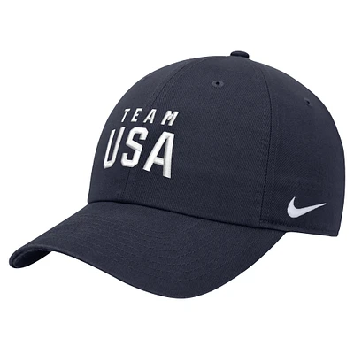 Youth Nike Navy Team USA Club Adjustable Hat