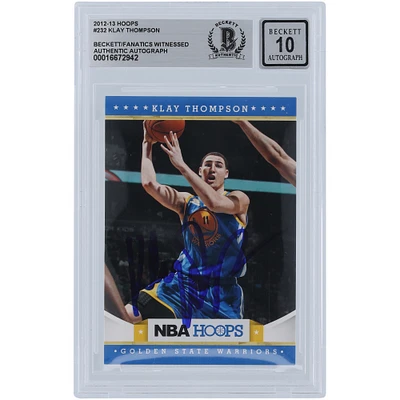 Klay Thompson Golden State Warriors Autographed 2012-13 Panini Hoops #232 Beckett Fanatics Witnessed Authenticated 10 Rookie Card