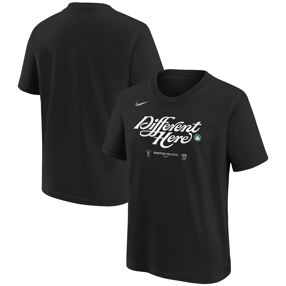 Youth Nike Black Boston Celtics 2024 NBA Playoffs Mantra T-Shirt