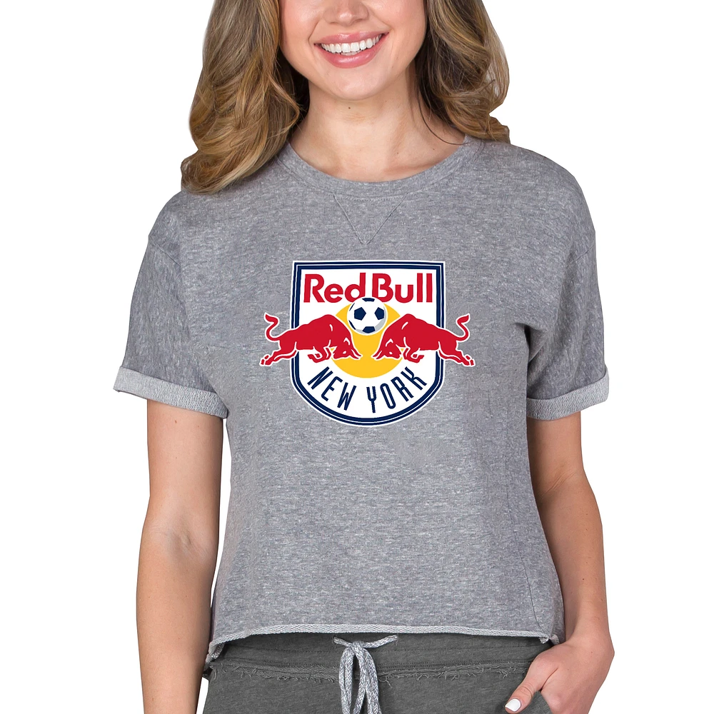 Women's Concepts Sport Gray New York Red Bulls Mainstream Terry Top