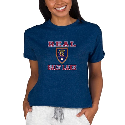 Women's Concepts Sport Navy Real Salt Lake Mainstream Terry Top