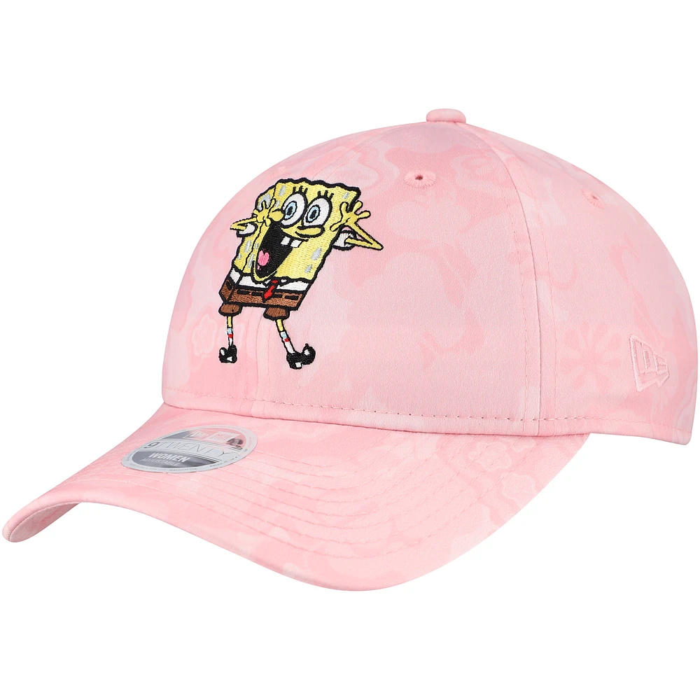 Women's New Era Light Pink SpongeBob SquarePants Adjustable Hat
