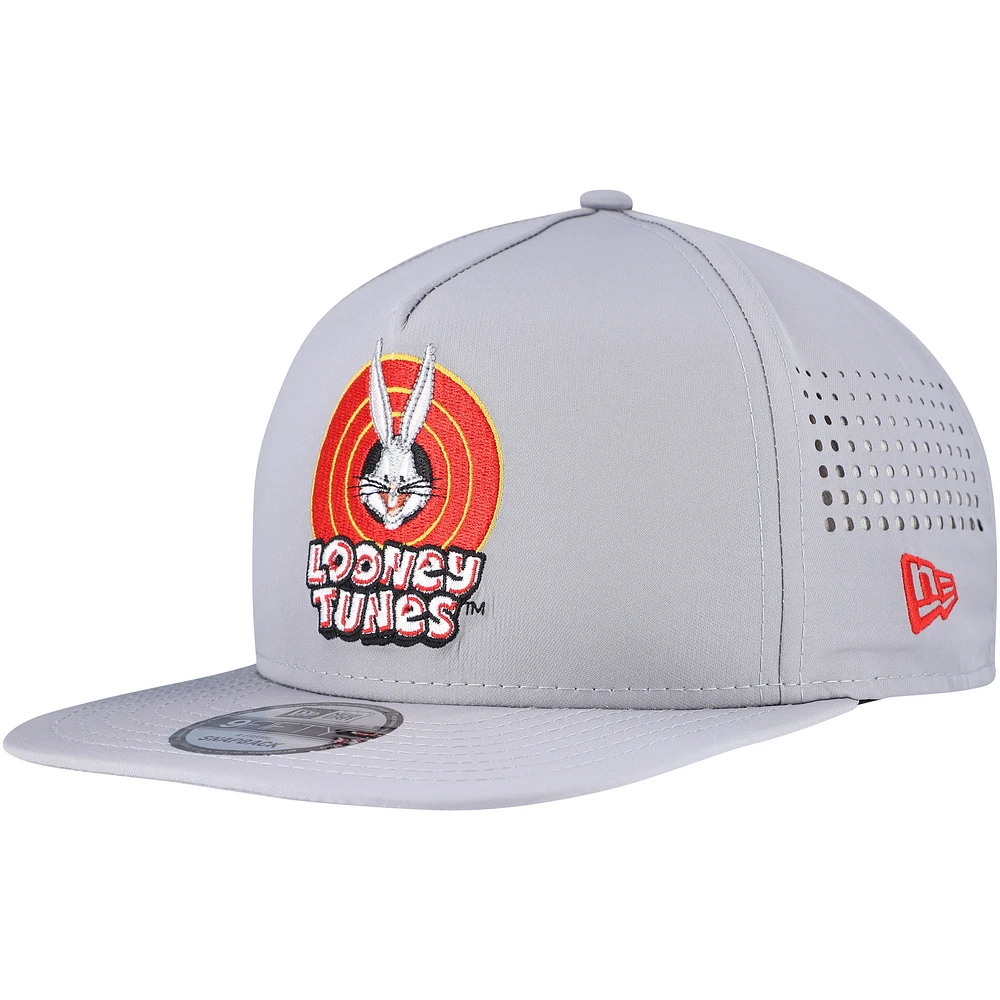 Men's New Era Gray Looney Tunes Vented 9FIFTY Snapback Hat
