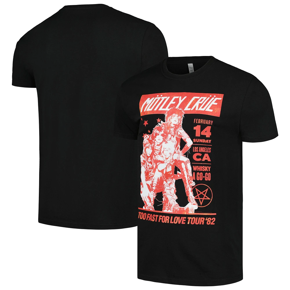 Men's Black Motley Crue Whiskey A Go-Go Graphic T-Shirt