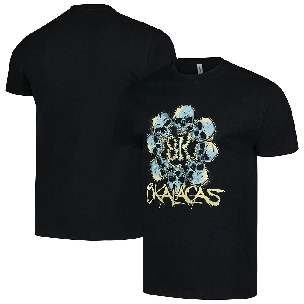 Men's Black 8 Kalacas Skull Graphic T-Shirt