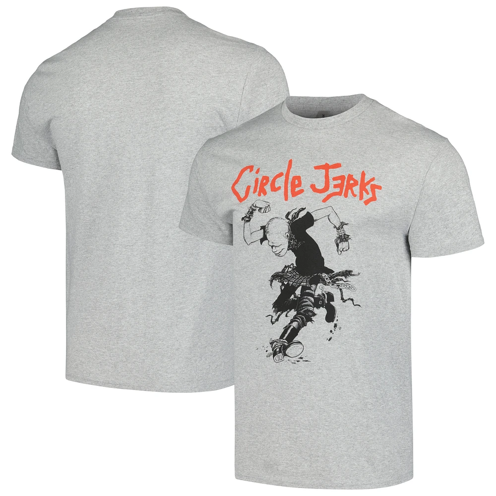 Men's Heather Gray Circle Jerks Skanker Graphic T-Shirt