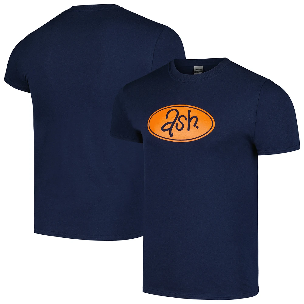 Men's Navy Ash Blue Graphic T-Shirt