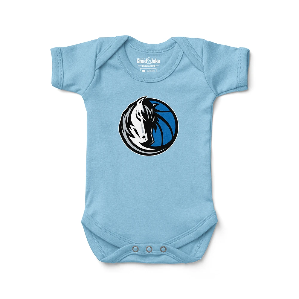 Newborn & Infant Chad Jake Light Blue Dallas Mavericks Primary Logo Bodysuit